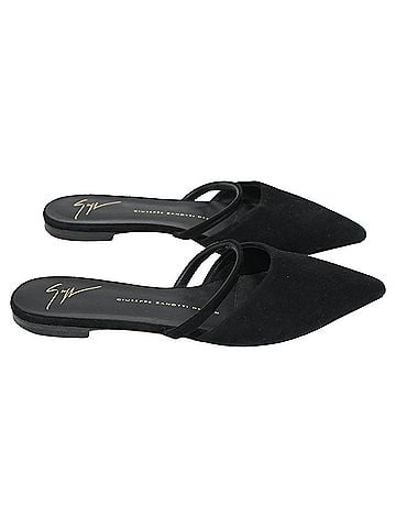 Giuseppe Zanotti Giuseppe Zanotti Pointed Toe Flats in Black Suede (view 1)