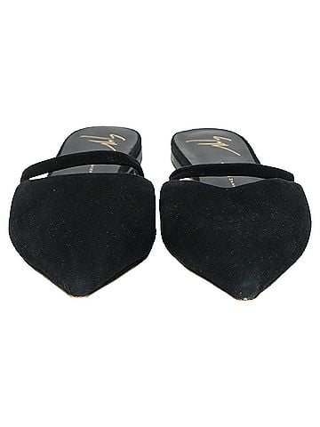 Giuseppe Zanotti Giuseppe Zanotti Pointed Toe Flats in Black Suede (view 2)