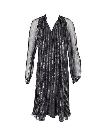 Altuzarra Altuzarra Shimmery Knee Length Dress in Black Silk (view 1)