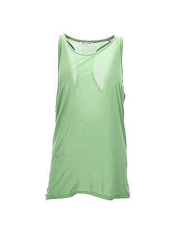 Acne Acne Studios Scoop Neck Sleeveless Tank Top in Green Lyocell (view 1)