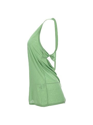 Acne Acne Studios Scoop Neck Sleeveless Tank Top in Green Lyocell (view 2)