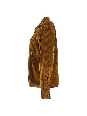 Acne  Acne Studios Denver Button-Down Overshirt in Brown Corduroy (view 2)
