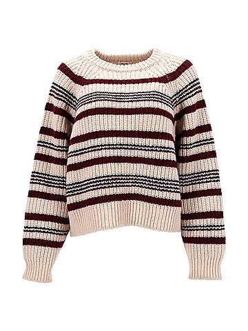 Céline  Celine Striped Crewneck Sweater in Multicolor Wool (view 1)