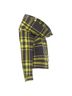 Issey Miyake 100% Cotton Yellow Issey Miyake check plaid cotton stand collar shirt Size 4 - photo 3