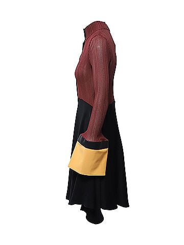 Ellery Ellery Concourse Tulip Sleeve Dress in Multicolor Polyester (view 2)