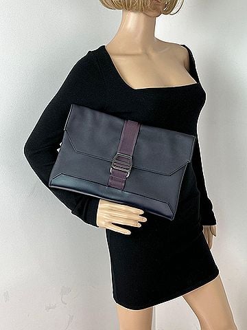 Hermès Hermes Messenger Cityslide Pouch Evercolor Leather Indigo Blue Clutch  (view 2)
