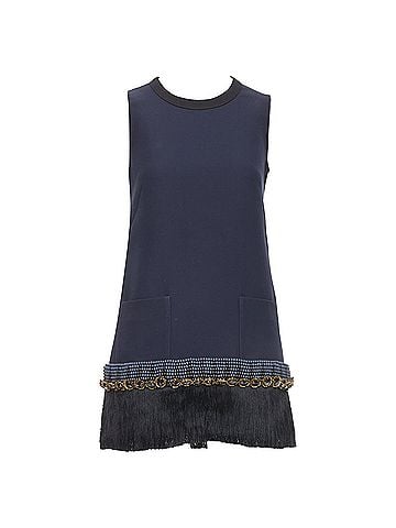 MARNI Marni fringe bead embellished hem tunic dress (view 1)