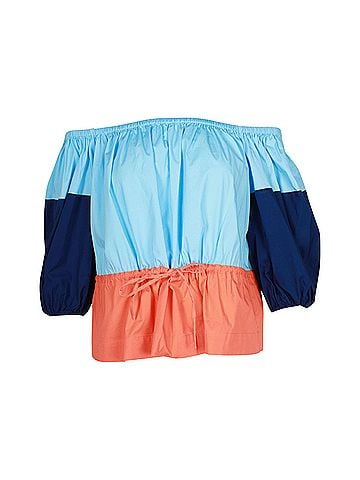 STAUD Staud Juliet Off Shoulder Top in Multicolor Cotton (view 1)