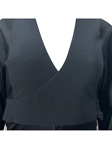 Victoria Beckham Victoria Beckham Pleated Crepe Midi Dress in Black Polyester (view 2)