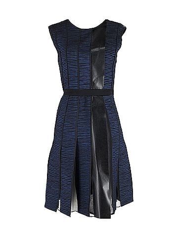 Sportmax Sportmax Sleeveless Paneled Dress in Blue Cotton (view 1)