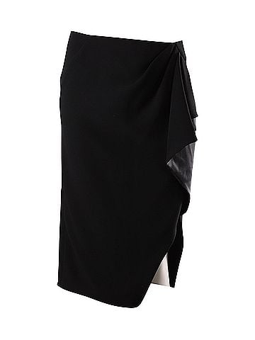 Altuzarra Altuzarra Draped Pencil Skirt in Black Triacetate (view 1)