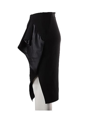 Altuzarra Altuzarra Draped Pencil Skirt in Black Triacetate (view 2)