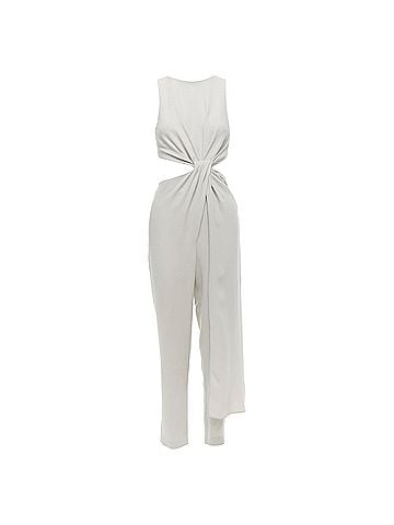 Halston Halston Heritage cut out drape waist asymmetric cropped jumpsuit (view 1)