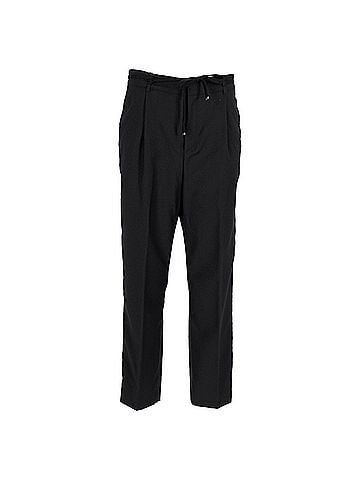 Saint Laurent Saint Laurent Tapered Drawstring Jogger Trousers in Black Wool  (view 1)