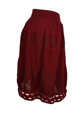 Sandro Sandro Bianca Skirt in Red Viscose (view 2)