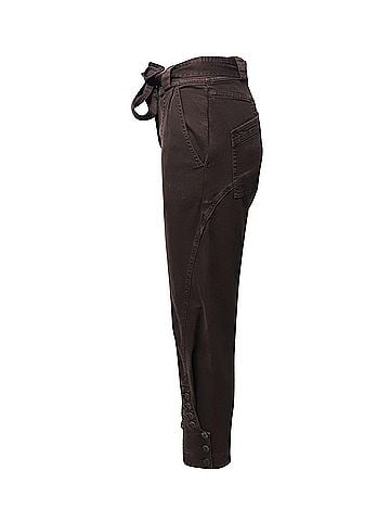 Ulla Johnson Ulla Johnson Carmen High Rise Tapered Jeans in Brown Cotton (view 2)