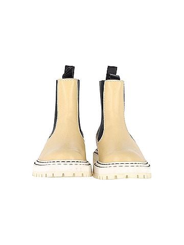 Proenza Schouler Proenza Schouler Chelsea Ankle Boots in Beige Leather (view 2)