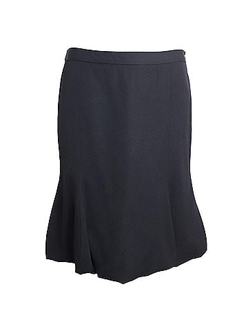 Moschino Moschino Cheap And Chic Fluted Skirt in Black Wool (view 1)