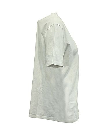 MSGM MSGM Minimalist Logo T-Shirt in White Cotton (view 2)