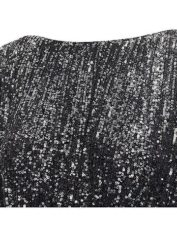 Saint Laurent Saint Laurent silver gradient sequins cropped mini bateau dress (view 2)