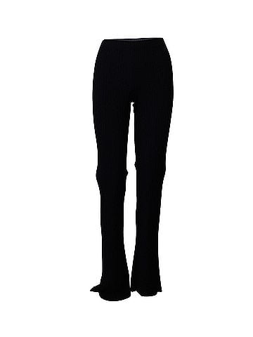 Dion Lee Dion Lee Slim Fit Semi Bell Bottom Striped Leggings in Navy Blue Viscose (view 1)