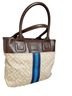 Tommy Hilfiger Brown Tan Blue Leather Tote One size - photo 1