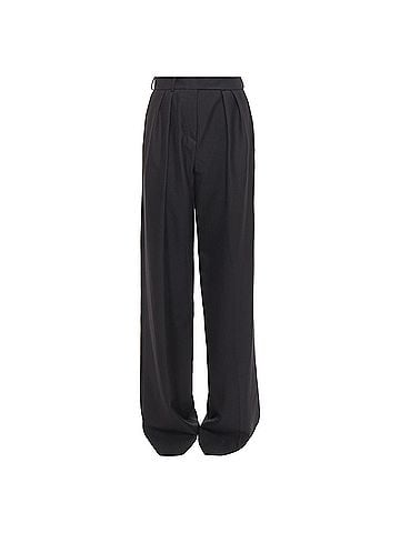 Alexandre Vauthier ALEXANDRE VAUTHIER AW2021 black double front dart wide leg pants (view 1)