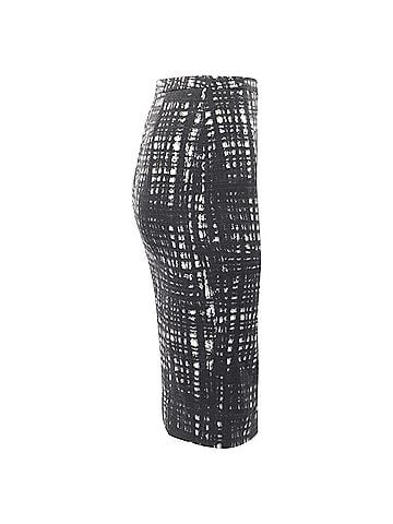 Michael Kors  Michael Kors Tweed Midi Pencil Skirt in Black Wool (view 2)