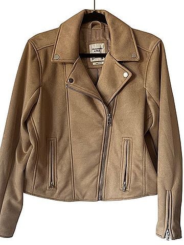 Abercrombie & Fitch Vegan Suede Moto Jacket (view 1)