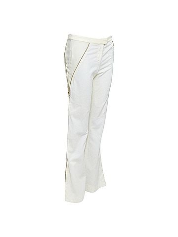 Alexander McQueen Alexander McQueen Vintage cotton blend zipper side flare pants (view 1)