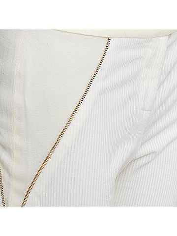 Alexander McQueen Alexander McQueen Vintage cotton blend zipper side flare pants (view 2)