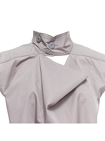 MARNI Marni cotton drape cut out collar utility collar boxy top (view 2)