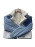 Bida Blue Brown White Denim Jacket Size S - photo 2