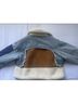 Bida Blue Brown White Denim Jacket Size S - photo 4