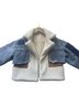 Bida Blue Brown White Denim Jacket Size S - photo 1