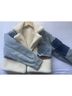 Bida Blue Brown White Denim Jacket Size S - photo 3