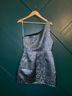 Lulus 100% Polyester 100% Polyester Silver Cocktail Dress Size L - photo 3