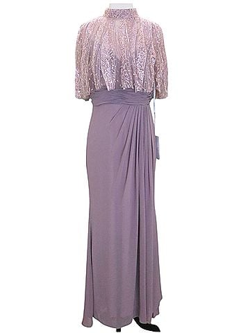 Mac Duggal Mac Duggal 20467 Pink Rose Formal Beaded Cape Dress Chiffon Evening Gown 8 Cocktail Dress (view 1)