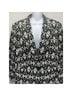 Tahari 97% Cotton 3% Spandex 100% Polyester Aztec Or Tribal Print Black White Blazer Size 16 - photo 4