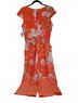 CHRIS McLaughlin Floral Orange White Jumpsuit Size 12 - photo 2