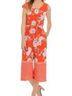 CHRIS McLaughlin Floral Orange White Jumpsuit Size 12 - photo 7