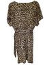 Michael Kors Graphic Snake Print Animal Print Leopard Print Brown Black Casual Dress Size M - photo 2
