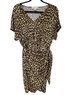 Michael Kors Graphic Snake Print Animal Print Leopard Print Brown Black Casual Dress Size M - photo 1