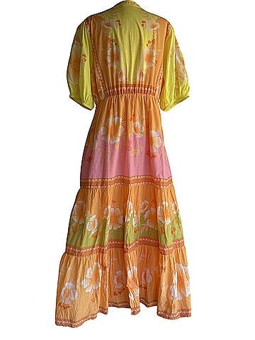 FARM Rio for Anthropologie Short-Sleeve Tiered Maxi Casual Dress (view 2)