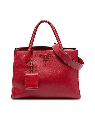 Prada Medium Saffiano Cuir Monochrome Top Handle Tote (view 1)