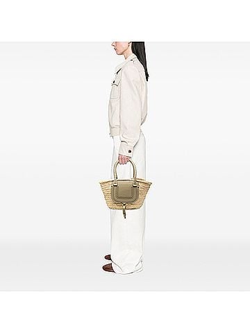 Chloé Medium Raffia Marcie Basket Tote (view 2)