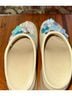 Crocs 100% Pvc Floral Ivory Mule/Clog Size 9 - photo 6