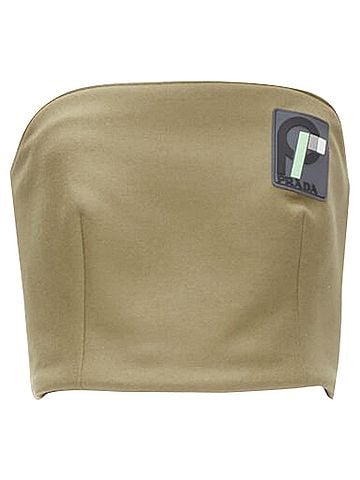 Prada Prada Sports Logo rubber badge wool strapless bustier (view 1)