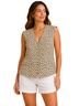 Talbots Print Multi Color Sleeveless Blouse Size 8 - photo 1