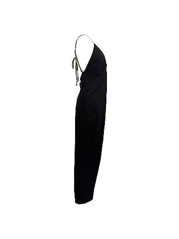 Rick Owens Rick Owens V-Neck Spaghetti-Strap Maxi Dress in Black Cotton (view 2)